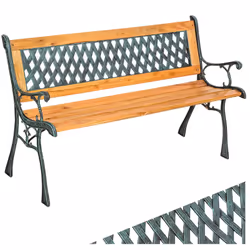 Description générale Ce beau banc de jardin en bois et fonte transforme votre jardin en une véritable oasis de bien-être. Son ...