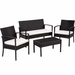 TecTake 401483, Noir, 4 siège(s), Adultes et enfants, Garçon/Fille