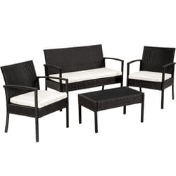 TecTake 401483 ensemble de meubles de jardin Noir