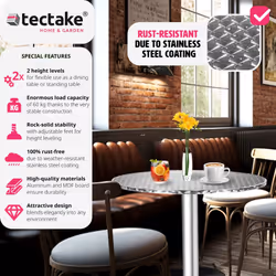TecTake 401488 Table de bistrot