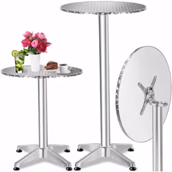 Mange debout en Aluminium, rond gris