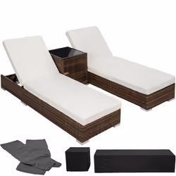 TecTake 401499, Marron, Aluminium, Polyester