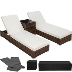 TecTake 401499 ensemble de meubles de jardin Marron