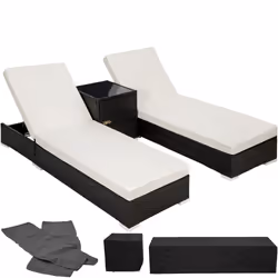 TecTake 401500, Noir, Aluminium, Polyester