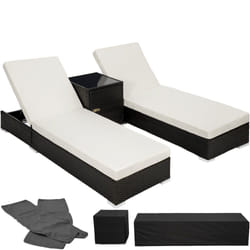TecTake 401500 ensemble de meubles de jardin Noir