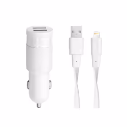 Rivacase VA4225 WD2 EN, Auto, Allume-cigare, 5 V, 1,2 m, Blanc