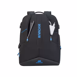 Rivacase 7860 17.3" Étui sac à dos Noir, Bleu