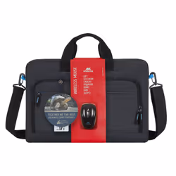 Rivacase Regent 8058 17.3" Sac Messenger Noir, Cyan