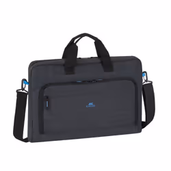 Rivacase Regent 8058 17.3" Sac Messenger Noir, Cyan