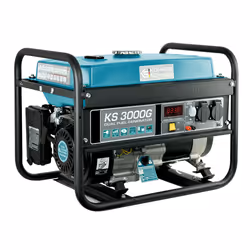 Könner & Söhnen KS 3000G groupe électrogène 2,6 W 15 L Essence Couleur aqua, Noir