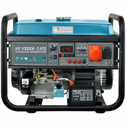 Groupe électrogène à essence KS 10000E-3 ATS de la marque allemande Könner & Söhnen avec un commutateur de transfert automati ...