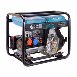 Könner & Söhnen KS 8100HDE groupe électrogène 5000 W 11 L Diesel Couleur aqua, Noir