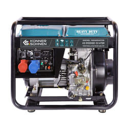 Könner & Söhnen KS 9100HDE-1/3 ATSR groupe électrogène 6000 W 11 L Diesel Couleur aqua, Noir