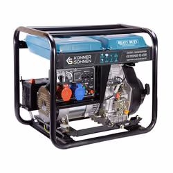 Könner & Söhnen KS 9100HDE-1/3 ATSR groupe électrogène 6000 W 11 L Diesel Couleur aqua, Noir