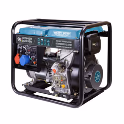 Könner & Söhnen KS 9100HDE-1/3 ATSR groupe électrogène 6000 W 11 L Diesel Couleur aqua, Noir