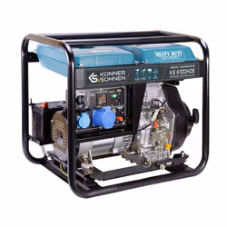 Könner & Söhnen KS 6100HDE groupe électrogène 5000 W 11 L Diesel Couleur aqua, Noir