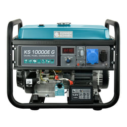 Könner & Söhnen KS 10000E G groupe électrogène 8000 W 25 L Gaz de pétrole liquéfié, Essence Couleur aqua, Noir