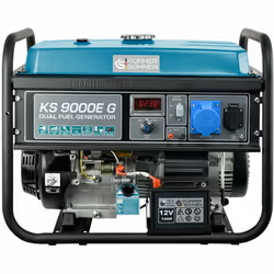 Le groupe électrogène à gaz / essence le KS 9000E G de la série DUAL FUEL de la marque TM « Könner & Söhnen » est un modèle à ...