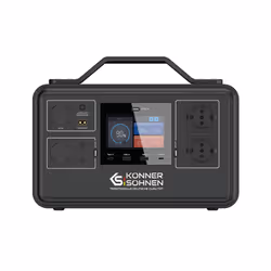 Könner & Söhnen KS 1200PS, Phosphate de fer lithié (LiFePo4), 23000 mAh, CC, Solaire, 1030 Wh, 1200 W, Sinusoïde pur