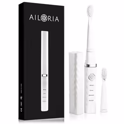 Ailoria Flash Travel, Adulte, Brosse à dents à ultrasons, Soin quotidien, Nettoyage en profondeur, Massage, Blanchiment, Blan ...