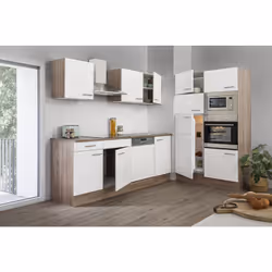 Bloc cuisine composé de : 1 Armoire haute 60 cm pour réfrigérateur & congélateur 1 Armoire haute 60 cm pour four et micro-ond ...