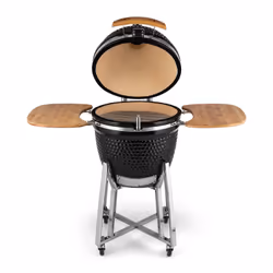 Klarstein Kingsize Kamado Grill Chariot Charbon de bois (combustible) Noir, Acier inoxydable