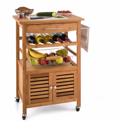 Le luxe pour la cuisine, la salle à manger et le salon : le chariot de cuisine Louisiana de Klarstein est toujours là quand v ...