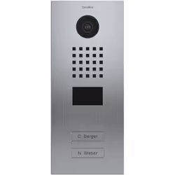DoorBird D2102V, Acier inoxydable, IP65, Acier inoxydable, Boutons, horizontale, Extérieure