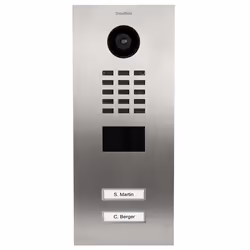 DoorBird D2102V, Acier inoxydable, IP65, Acier inoxydable, Acier inoxydable, 10,100 Mbit/s, HTTP, HTTPS, SSL/TLS, Bonjour, DN ...