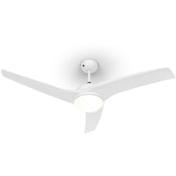 Klarstein - Figo ventilateur de plafond 52' 55 w plafonnier 2x42 w télécommande blanc
