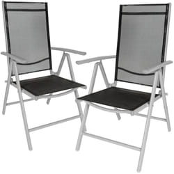 TecTake 401631 ensemble de meubles de jardin Noir, Argent