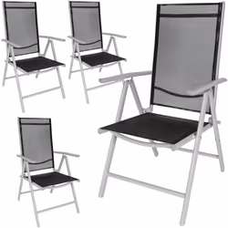 TecTake 401632, Noir, Argent, Aluminium, Plastique, Polyester, 3,1 kg