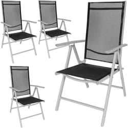TecTake 401632 ensemble de meubles de jardin Noir, Argent