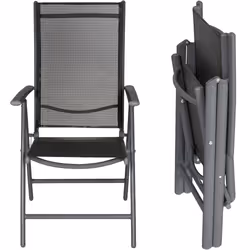 TecTake 401633 ensemble de meubles de jardin Anthracite, Noir