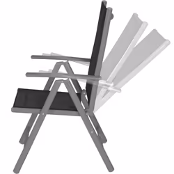 TecTake 401633 ensemble de meubles de jardin Anthracite, Noir