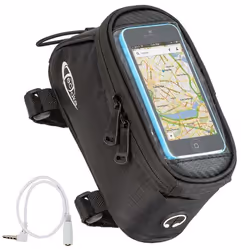 Sacoche pour vélo - TECTAKE - Étui imperméable avec support pour smartphone 18 x 85 x 85 cm - Noir