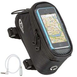 Sacoche pour vélo - TECTAKE - Étui imperméable avec support pour smartphone 18 x 85 x 85 cm - Noir
