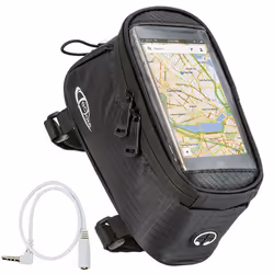 Sacoche pour vélo - TECTAKE - Étui imperméable avec support pour smartphone 205 x 10 x 105 cm - Noir