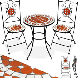 Ensemble table et chaises de jardin - marron