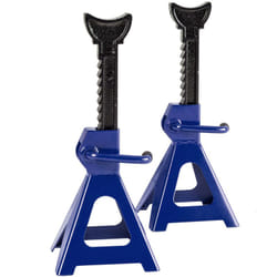 Tectake - Lot de 2 tréteaux chandelles à crémaillère, crics levage en acier