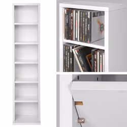 TecTake 401700 étagères Panneaux MDF, Plastique Blanc