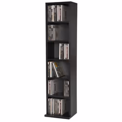 TecTake 401701 étagères Panneaux MDF, Plastique Noir
