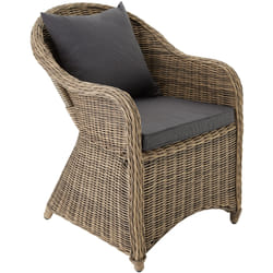 TecTake 401766 chaise d'extérieur Polyester Marron