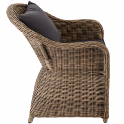 TecTake 401766 chaise d'extérieur Polyester Marron