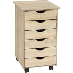Tectake - Caisson de bureau à roulettes en bois 65x36x40cm -