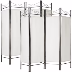 Paravent, Séparation de pièces, Cloison amovible, 4 Panneaux Pans Pliables en Toile Polyester 180 cm x 160 cm x 2,5 cm TECTAK ...