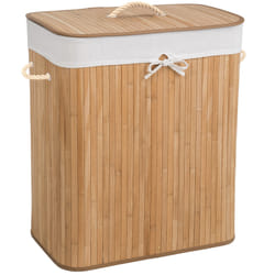TecTake 401834 panier à linge Polyester, Coton, Bambou Beige