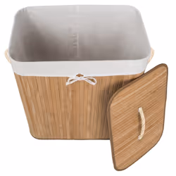 TecTake 401834 panier à linge Polyester, Coton, Bambou Beige