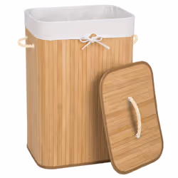 TecTake 401836 panier à linge Polyester, Coton, Bambou Beige
