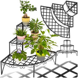Étagère pour plantes droite à 3 niveaux  noir